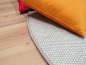 Preview: Flachgewebe Teppich beige rund
