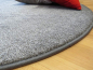 Preview: Kettelteppich grau in rund