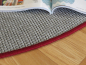 Preview: Flachgewebe Teppich grau in rund