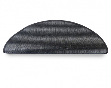 Sisal Mara Deluxe schwarz, Stufenmatten mit Comfort Vliesrücken