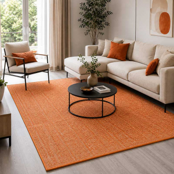 Preview: Sisalteppich Orange nach Maß