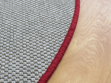 Flachgewebe Teppich grau in rund