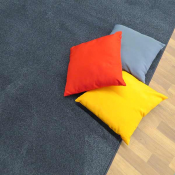 Jaipur Düsseldorf - Glanzvelour Teppich anthrazit im Wunschmaß