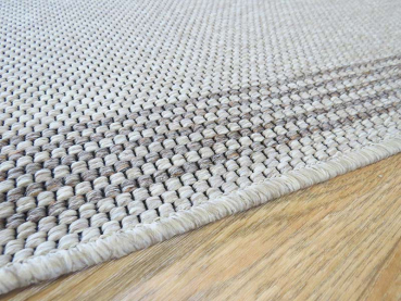 Flachgewebe Streifendesign beige