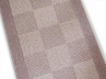 Ennea Teppichläufer beige Fb.32. Lieferbar in 67 cm und 80 cm breite.