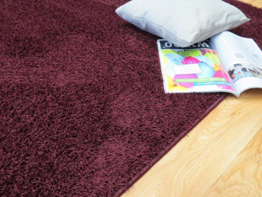 Esprit Hochflor Teppich nach Maß in der Farbe aubergine