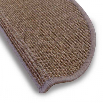 Sisal Stufenteppich in Cognac - Farbe braun
