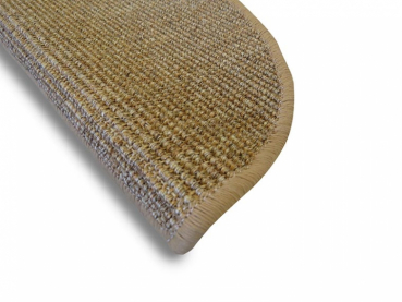 Sisal Mara Stufenmatten in Nuss mit Latexrücken.