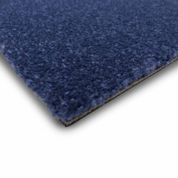 Velour Teppichfliesen Diamant blau