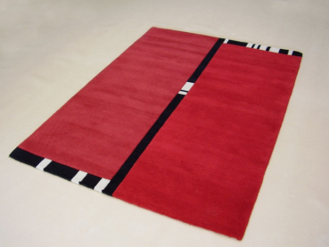 Designer Handtuft Teppich Viva 15 red
