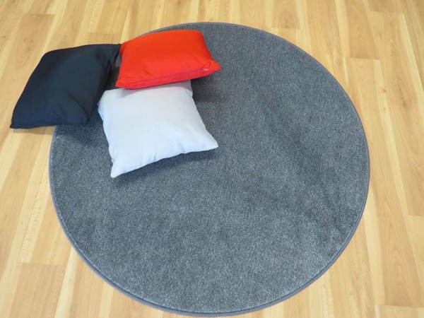 Teppich rund anthrazit