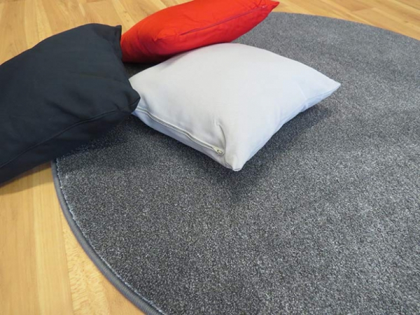 Velour Teppich in rund