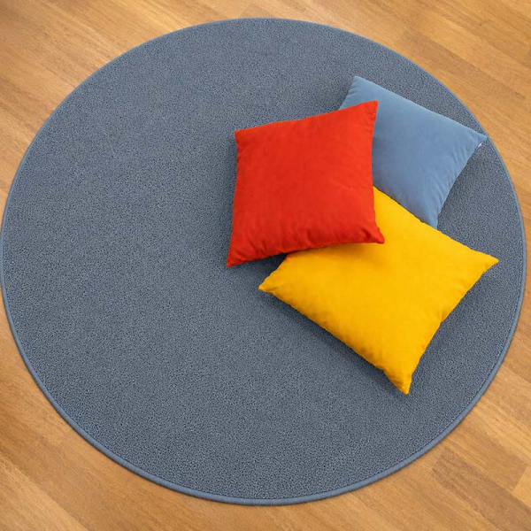 Gekettelter Teppich blaugrau