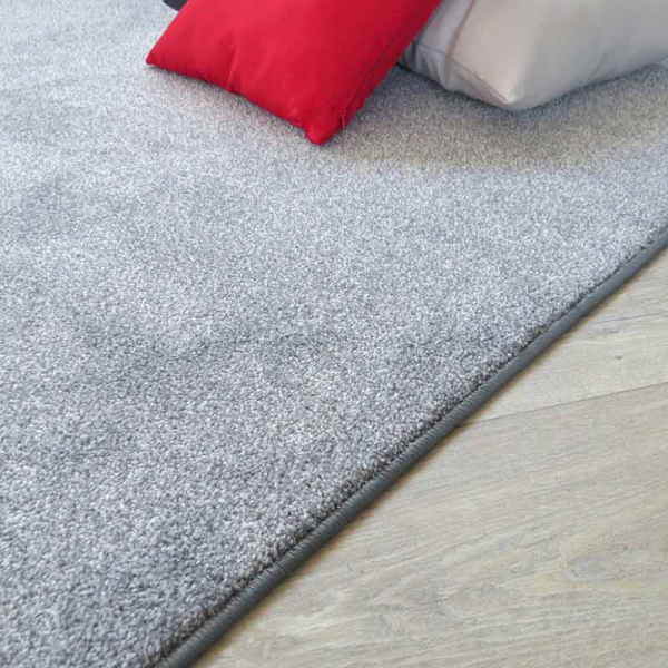 Mai Teppich - melierter Velour Deluxe nach Maß in grau und anthrazit