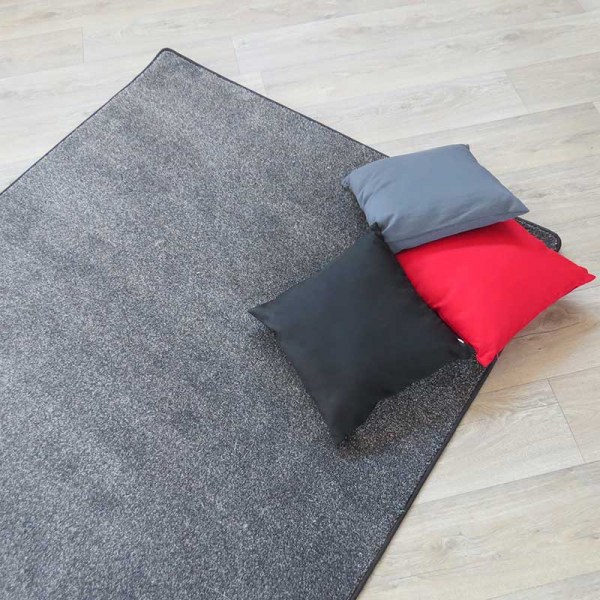 Mai Teppich - melierter Velour Deluxe nach Maß in grau und anthrazit