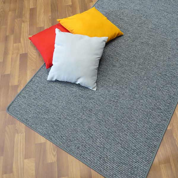 Flachgewebe Teppich anthrazit