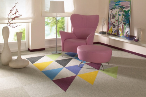 Tretford Teppichfliesen in den Farben braun und beige