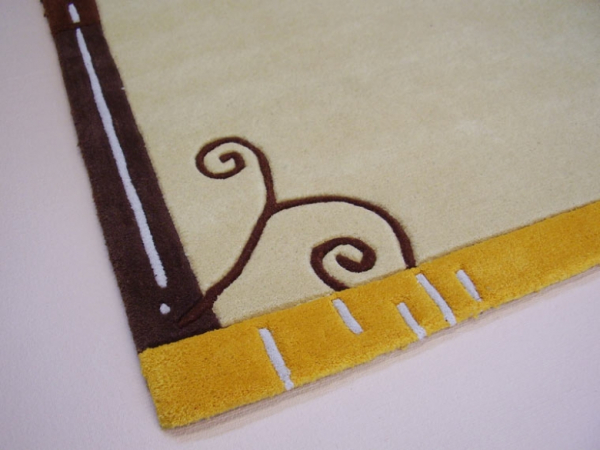 Designer Handtuft Teppich Floral "Einzelstück"