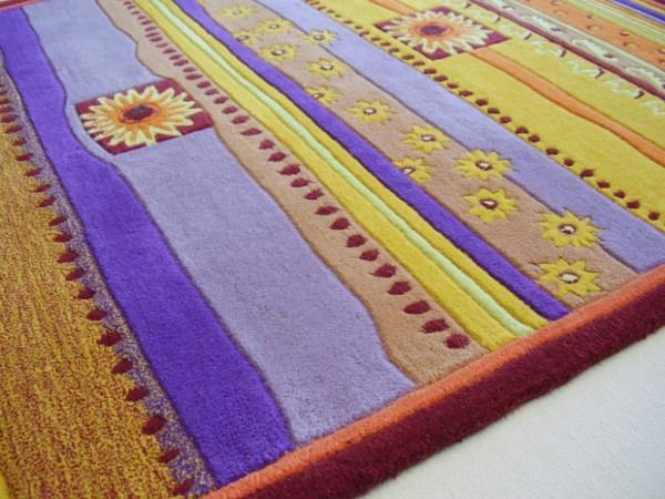 Designer Handtuft Teppich modern Art "Einzelstück"