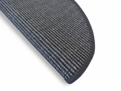 Sisal Stufenmatten Deluxe schwarz mit Vliesrücken