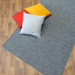 Flachgewebe Teppich anthrazit